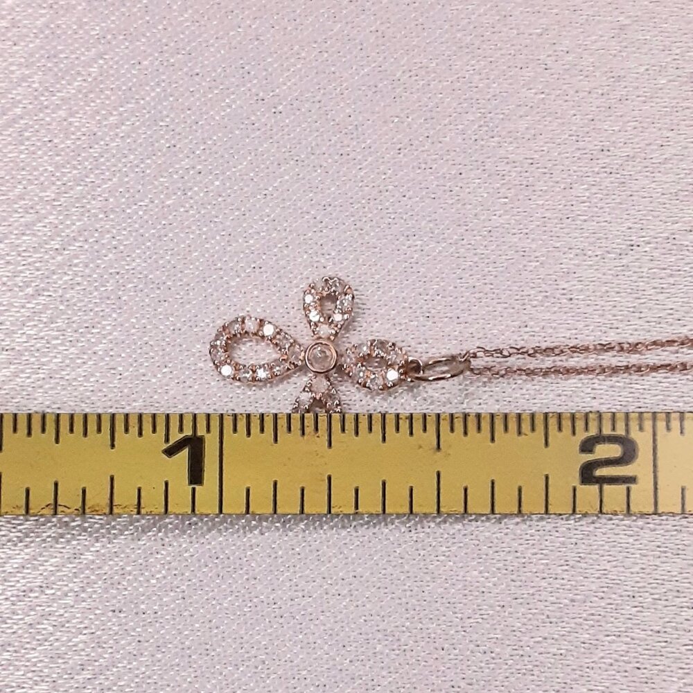 HOST PICK!! NEW 14kt Rose Gold and Diamond Cross Necklace - Picture 8 of 11